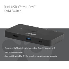 Buy CLUB3D CSV-2512 KVM Switch - Streamline Your Workstation with Style and Efficiency!